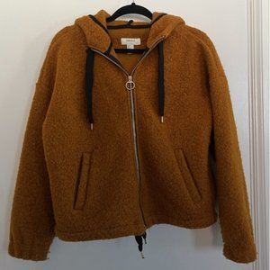 Forever 21 Camel Zip Up Hoodie Jacket